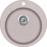 Кухонная гранитная мойка Aquasanita SR100-601W Встраиваемая, Бежевая+ слив с переливом