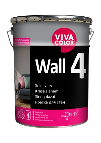 VIVACOLOR Wall 4 A 18L Pilnīgi matēta krāsa sienām Green Line