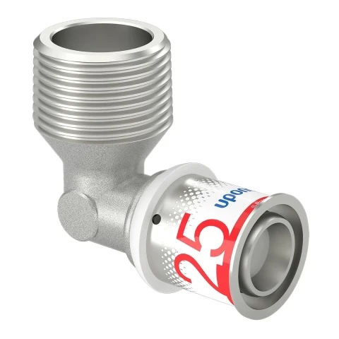 1070536 Uponor press elbow 90° metal, 25-1" male thread