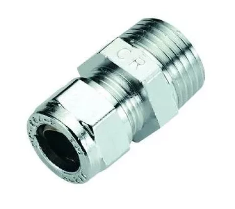 Pāreja D12x1/2" ār.v.kompresijas,hroms