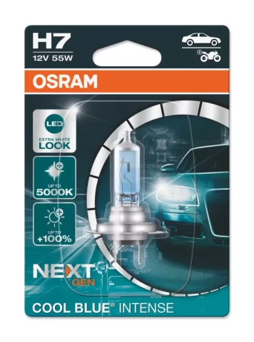 AUTO SPULDZE OSRAM 55W 12V H7 COOL BLUE NEXT GEN HALOGĒNLAMPA