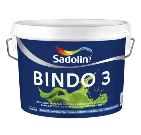 Sadolin BINDO 3 BW 2,5 L paint for ceilings and walls