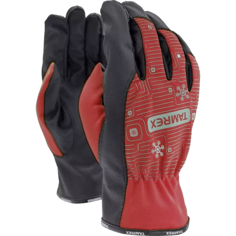 Теплые перчатки из искусственной кожей 10 / XL, 44-377/10