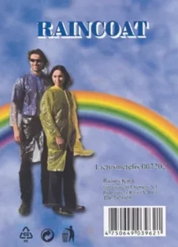 Lietus mētelis/pončo, ar pogām