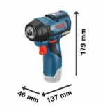 Akum. Impulsa uzgriežņatslēga GDS 12V-115 b/a un lādētāja BOSCH 06019E0101