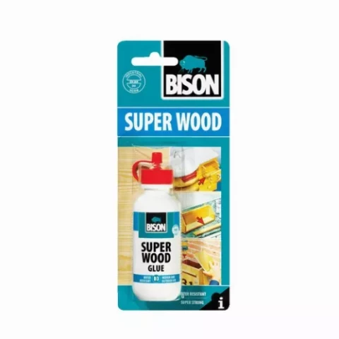 Bison SUPER WOOD GLUE D3 75g Īpaši spēcīga mitrumizturīga līme kokam iekštelpās un ārtelpās