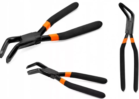 Roofing sheet metal folding pliers, 275 mm, 45° angled, 60 mm jaws
