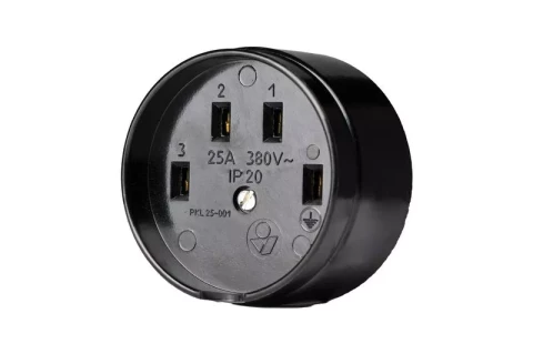 Rozete apaļa V/A RŠ 3F 4-kont  25A