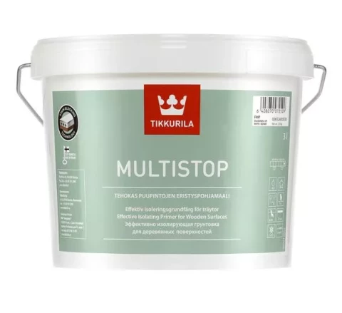 Tikkurila MULTISTOP 3L изолирующая грунтовка для деревянных поверхностей