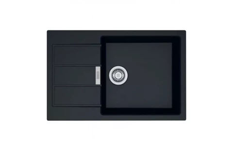 FRANKE virtuves izlietne S2D 611-78 XL 780x500mm Tectonite Carbon ar manual ventili 143.0590.228