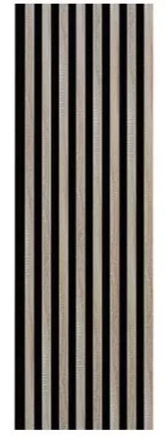 Lineārie sienu paneļi Woodline Standard MDF 30x270cm black/oak sonoma (0.81m2)