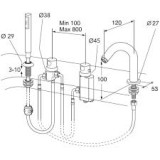 GB41638390 Skandic Thermostatic faucet with extending hand shower