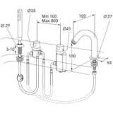 GB41638390 Skandic Thermostatic faucet with extending hand shower