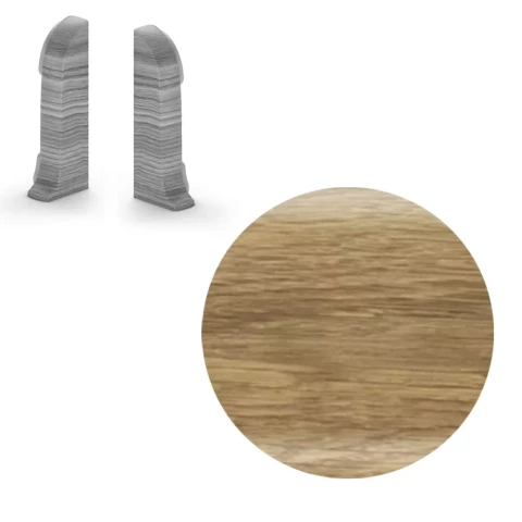 Grīdlīstes NGTK69 PVC kabeļiem  nobeigumi, ozols burbons