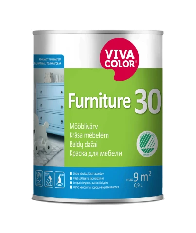 VIVACOLOR Furniture 30 A 0.9L Pusmatēta krāsa mēbelēm Green Line