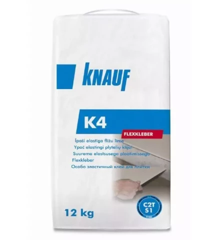 Knauf K4 īpaši elastīga flīžu līme 12kg