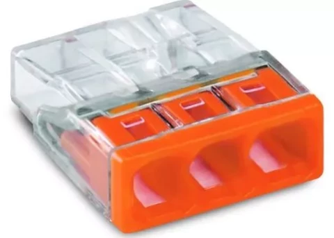 Savienojuma klemmes monolīta vadiem WAGO 3x0,5-2.5 24A/400V 5gab. 2273-203