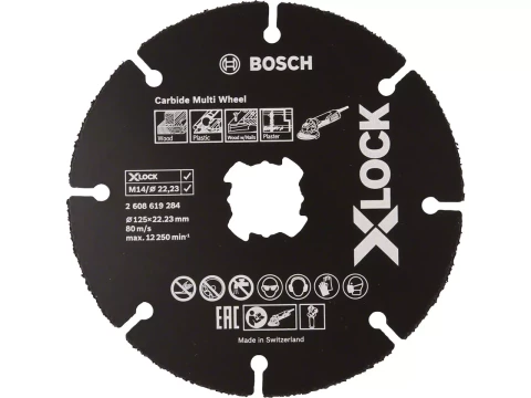 Karbīda disks X-LOCK Multi Wheel 125x22.23x1 BOSCH 2608901193