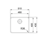 FRANKE ANX 110-48 ATON 51x43 cm