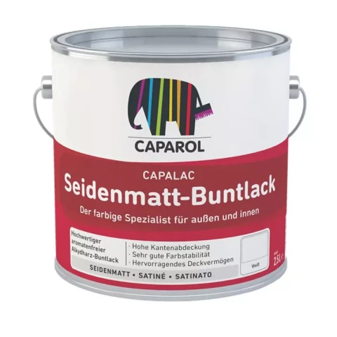 Caparol Seidenmatt-Buntlack Transp. 0.6L Alkīda krāsa TIKAI TONĒŠANAI! zīdaini matēta