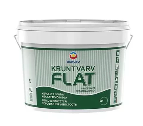 Eskaro FLAT Primer 9l Gruntskr āsa sienām un griestiem