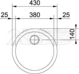 Met.Izlietne RAN 610-38 d43cm  ar 3.1/2 izplūdi A019185  101.0017.901+101.0017.901