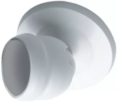 Ridder Turētājs slīpām sienām Vario, balts, Ø 25 mm dušas aizkaru stangas, PA