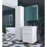 Aqua Rodos OMEGA FRAME 60 Bathroom Vanity Unit with Washbasin, White