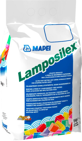 Mapei LAMPOSILEX 5 кг Быстросхватывающийся гидравлический раствор для предотвращения протечек воды