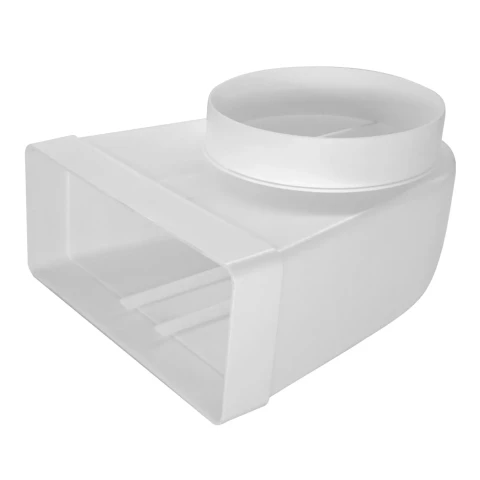 Отвод с диаметром пластиковый, 220х90мм, Ø150мм.