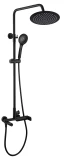 Душевой набор Rubinet со смесителем для ванны OLO (BK)+ULTRA-10 (SW) (DV3/4) (BK)