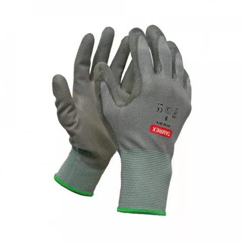 Cimdi ar PU pārklājumu pelēki SuperFit TAMREX 8/M