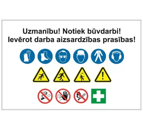 Zīme  ''Būvplakāts'' 1.15x1.8