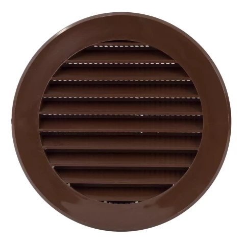 ventilation grille plastic, Ø100mm, brown