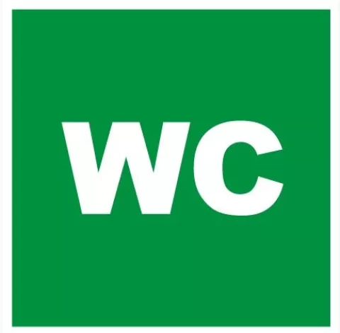 Zīme  ''WC''  10x10cm