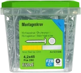 Essve Mounting Screw 4.2x45 ZN 250pcs. 572645