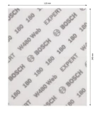 Slīpēšanas lokšņu komplekts EXPERT W480 Web 1/4 115x140mm G180 2 gab/iep BOSCH 2608902382