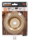 Диск шлифовальный изогнутый для дерева, ПВХ, резины, GKB 125 мм 22,23 мм FASTER TOOLS FT232-07