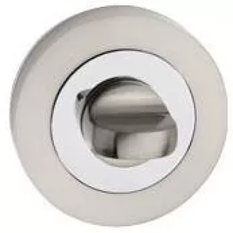 Uzlika WC uz apaļās rozetes  hroms+niķelis