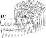 Nails in rolls M-Fusion15G H 2,5X65 C4 2400 pcs/box, ESSVE 772873