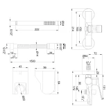Vannas maisītājs HURIN ar dušas kompl. copper (kapars), BW-04-014-L xx
