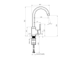 Смеситель для кухонной мойки AX-33 (ST), AX30058 02593