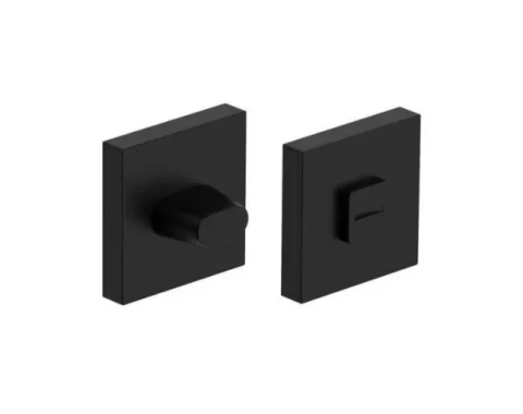 Square toilet rosette under the handle, black