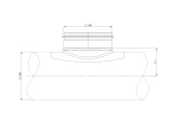 saddle metal, 100-100mm with rubber, extruded