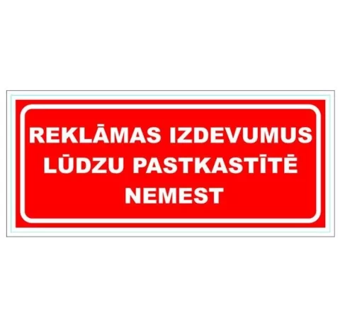 Sticker ''Do not throw advertisements in the mailbox'' 6x3cm