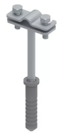 Настенное крепление громоотвода L120 мм с дюбелем 311212