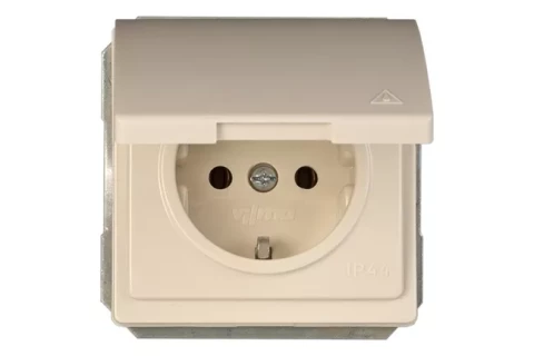 VILMA SL 250 ivory  socket with side earth ar vāc meh