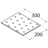 SAVIENOJUMU PLATE  300x200x2.0 mm