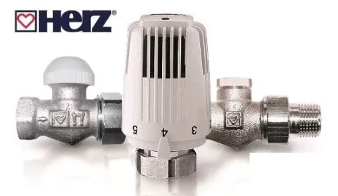 HERZ Комплект термостата для радиатора 1/2", прямой, V772301, (1762367+1726006+1372341)
