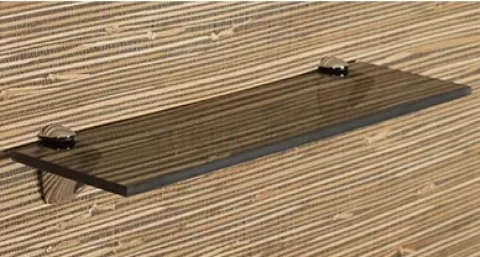 Plauktiņš pelēks 400 kompl.divi stiprinājumi, 400x120x8mm